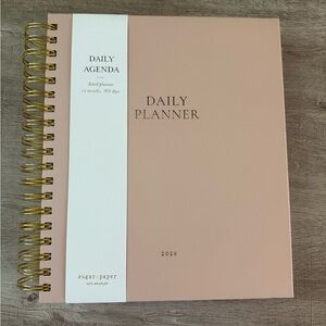 Sugar Paper 2026 Blush Pink Daily Spiral Planner NEW